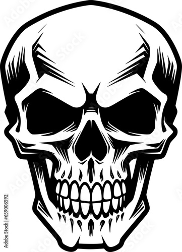 Skull - High Quality Vector Logo - Vector illustration ideal for T-shirt graphic