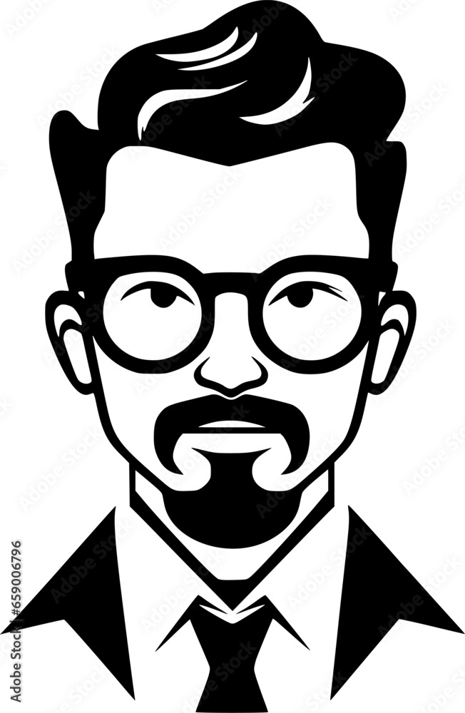 Teacher | Black and White Vector illustration Teacher | Black and White Vector illustration