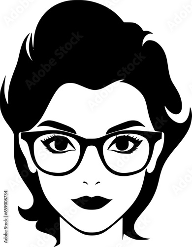 Teacher | Black and White Vector illustration