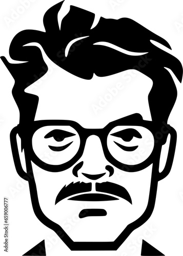 Teacher - Black and White Isolated Icon - Vector illustration