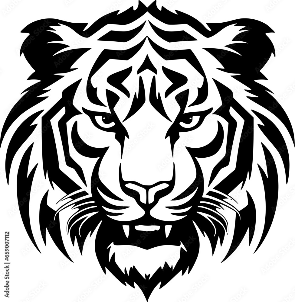 Tiger - High Quality Vector Logo - Vector illustration ideal for T-shirt graphic