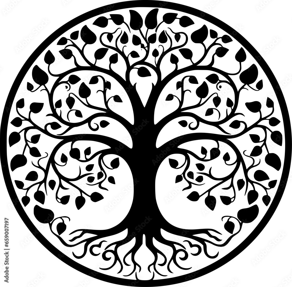 Tree - Minimalist and Flat Logo - Vector illustration Tree - Minimalist and Flat Logo - Vector illustration