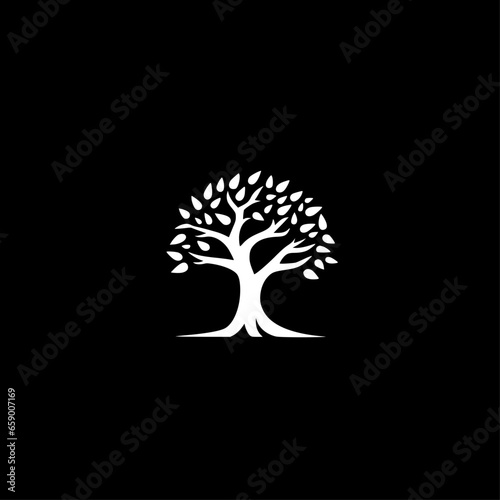 Tree | Black and White Vector illustration