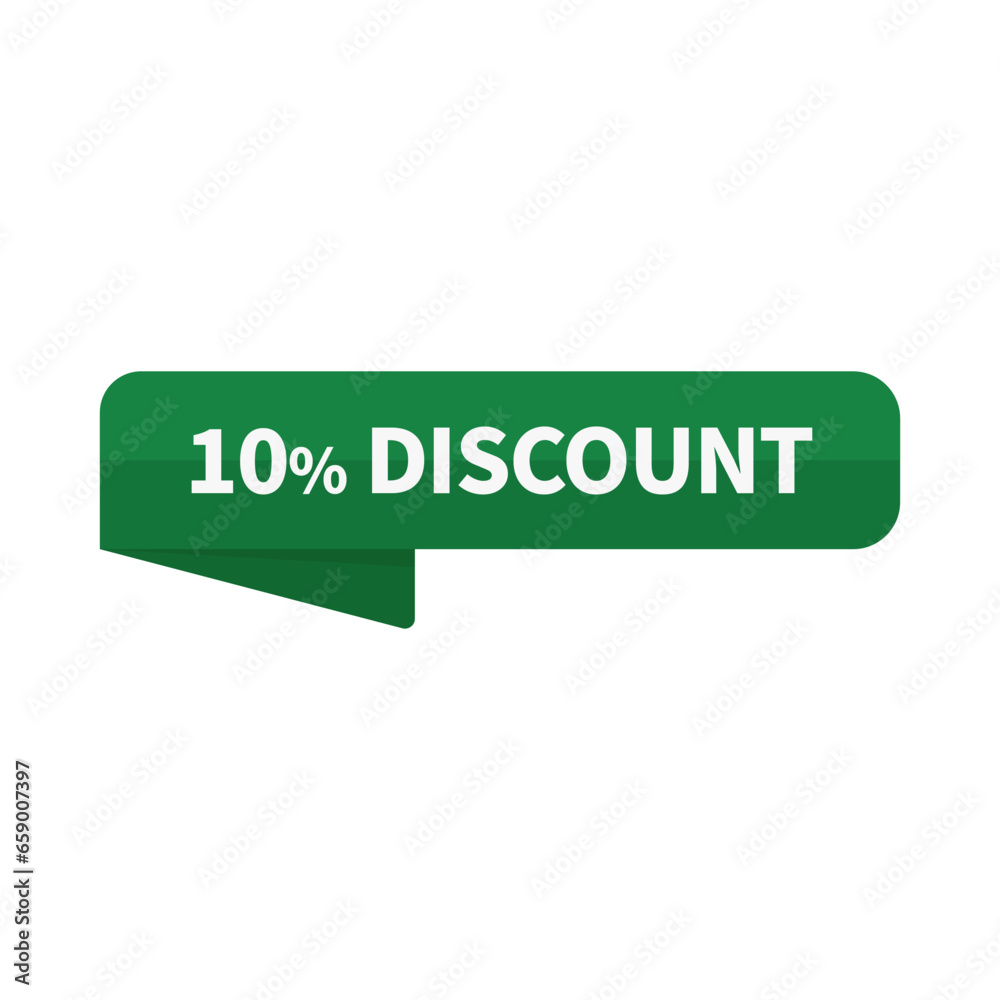 10 Discount In Green Rectangle Ribbon Shape For Advertisement Business
10 Discount In Green Rectangle Ribbon Shape For Advertisement Business
