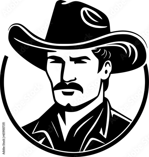 Western | Minimalist and Simple Silhouette - Vector illustration