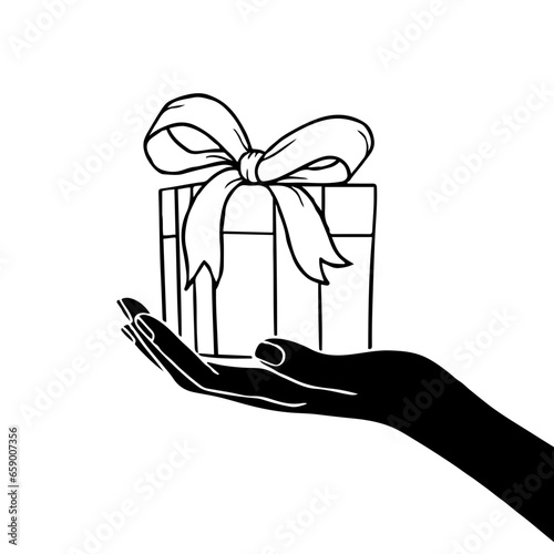 gift box in hand