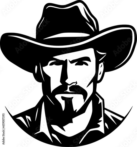 Western | Minimalist and Simple Silhouette - Vector illustration