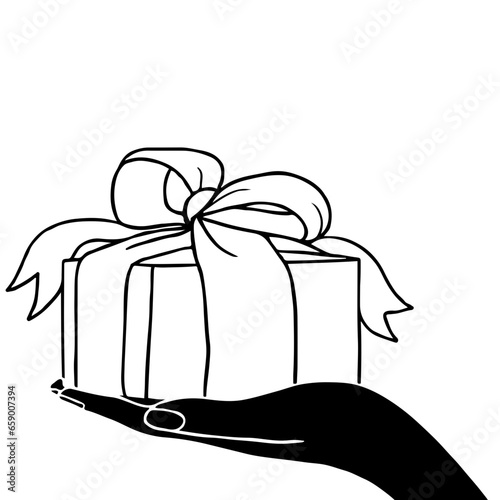 gift box in hand