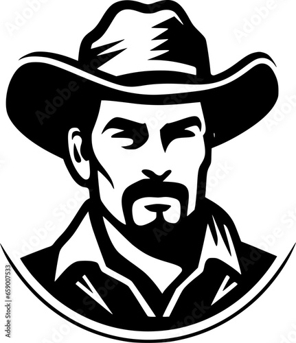 Western | Minimalist and Simple Silhouette - Vector illustration