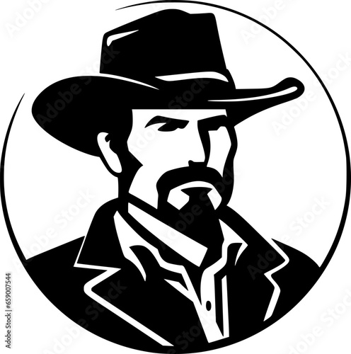 Western | Minimalist and Simple Silhouette - Vector illustration
