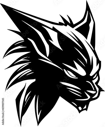 Wildcat | Black and White Vector illustration