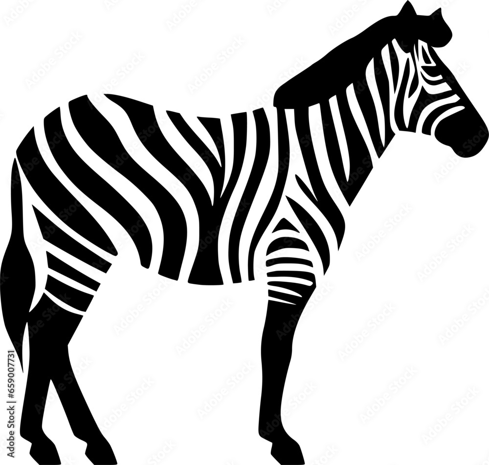 Fototapeta premium Zebra - High Quality Vector Logo - Vector illustration ideal for T-shirt graphic
