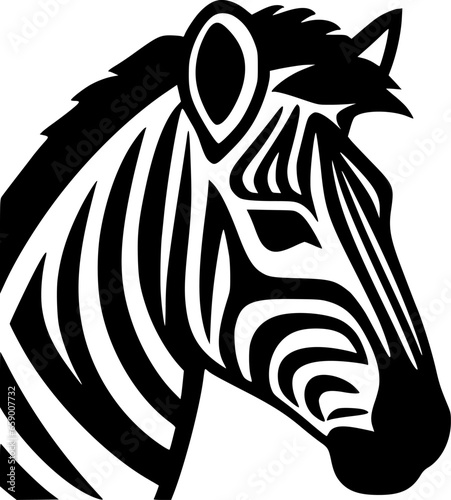Zebra   Minimalist and Simple Silhouette - Vector illustration