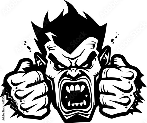 Zombie | Black and White Vector illustration