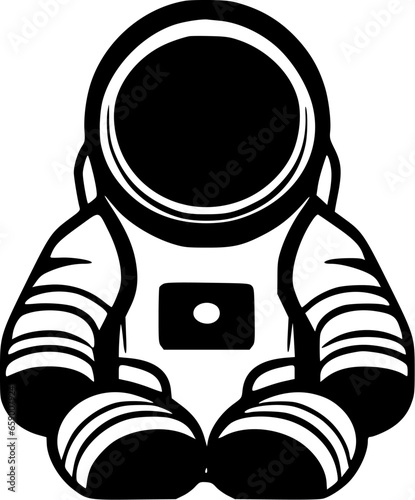 Astronaut | Black and White Vector illustration