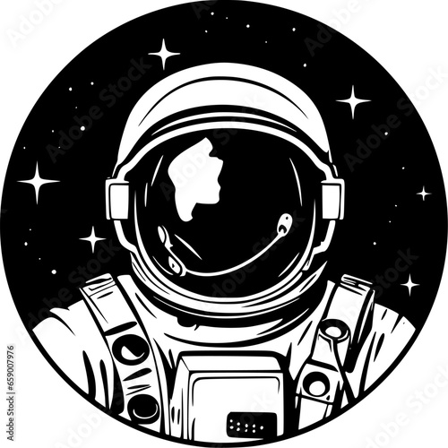 Astronaut - High Quality Vector Logo - Vector illustration ideal for T-shirt graphic