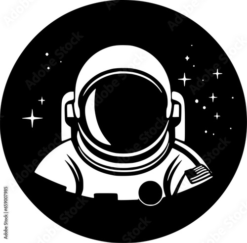 Astronaut - Minimalist and Flat Logo - Vector illustration