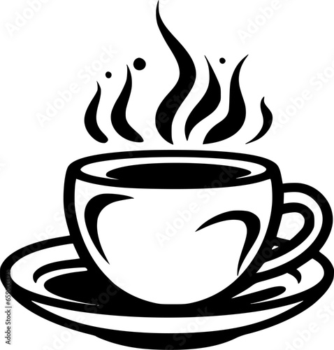 Coffee | Black and White Vector illustration