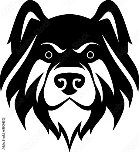 Dog | Black and White Vector illustration