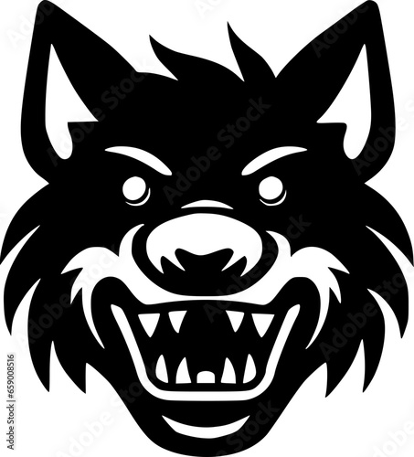 Dog - Minimalist and Flat Logo - Vector illustration