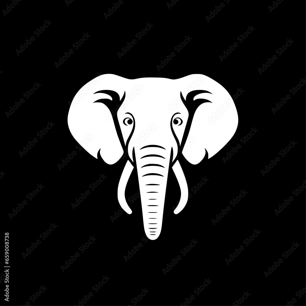 Naklejka premium Elephant | Minimalist and Simple Silhouette - Vector illustration