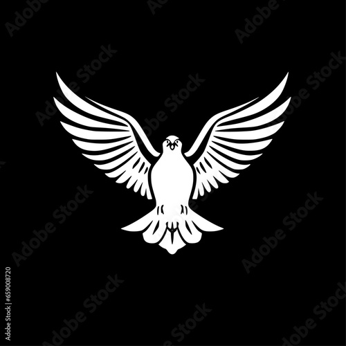 Eagle | Black and White Vector illustration