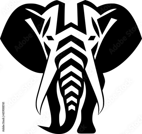 Elephant - Minimalist and Flat Logo - Vector illustration