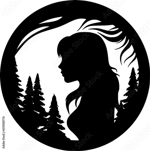 Fantasy - Minimalist and Flat Logo - Vector illustration