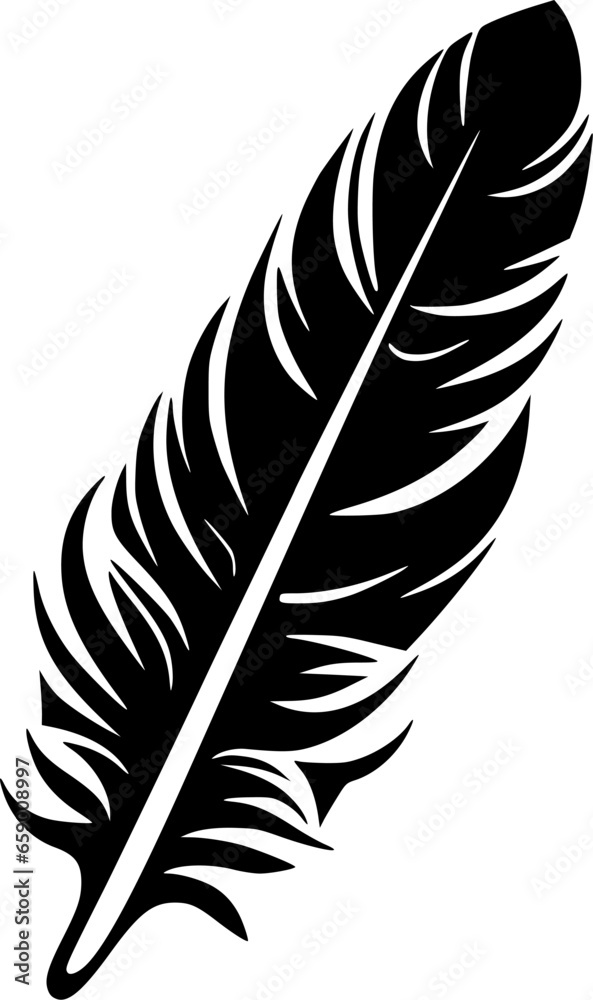 Fototapeta premium Feather - Minimalist and Flat Logo - Vector illustration