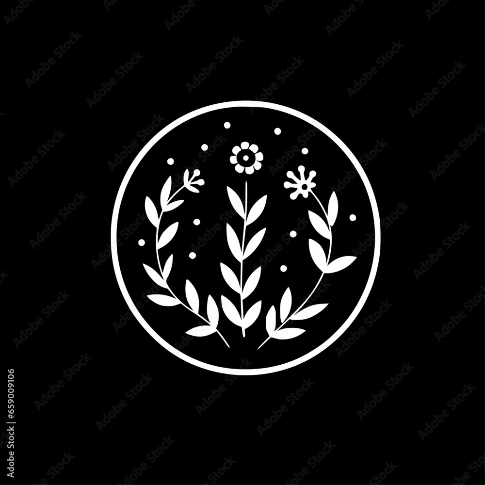Fototapeta premium Floral | Minimalist and Simple Silhouette - Vector illustration