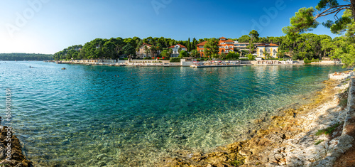 Beautiful panorama of the Cikat Bay on the island of Losinj in the Adriatic Sea, Croatia