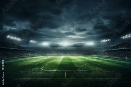 High-definition wallpaper featuring a sports field with a suitable aspect ratio. Generative AI