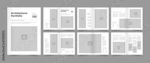 architecture portfolio, company portfolio , architecture portfolio with cover , back and inside pages