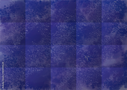 高級感のある水彩タッチの青、紺、ブルーのイメージ、背景素材　