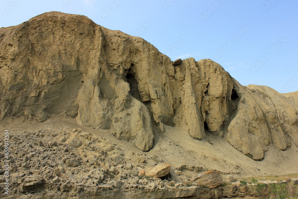 Endless mountains of Gobustan.