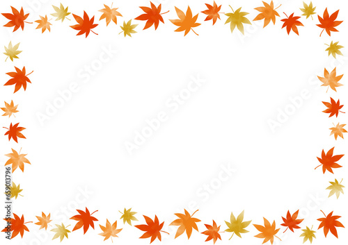 秋、紅葉のイメージ　フレーム素材