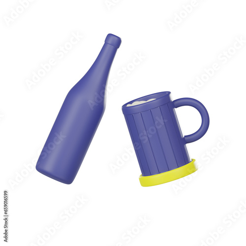 3d icons are used for New Year's, Christmas, or birthday celebrations as a surprise.3d render