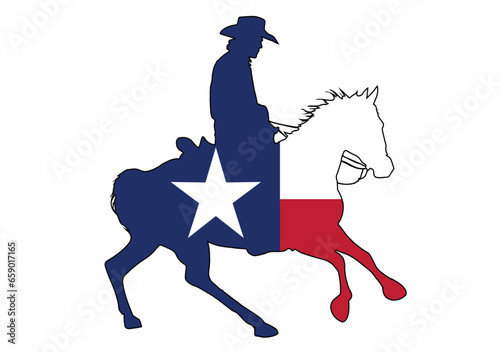 Texas Flag Cowboy