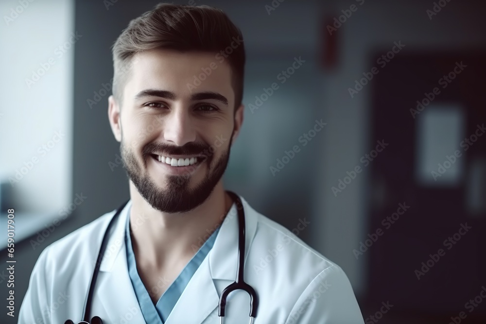 Portrait of Smiling Young Doctor