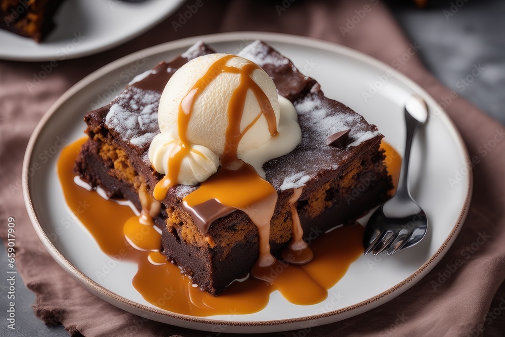 chocolate cake with cream