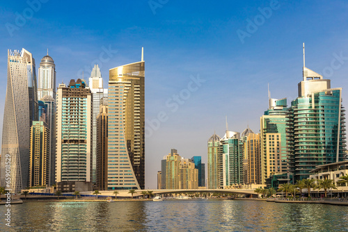 Photography Dubai Marina in a sunny day