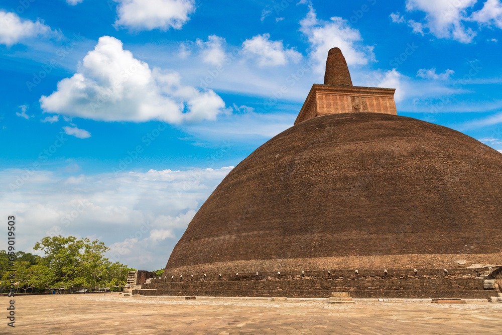 Abhayagiri stupa in Sri Lanka