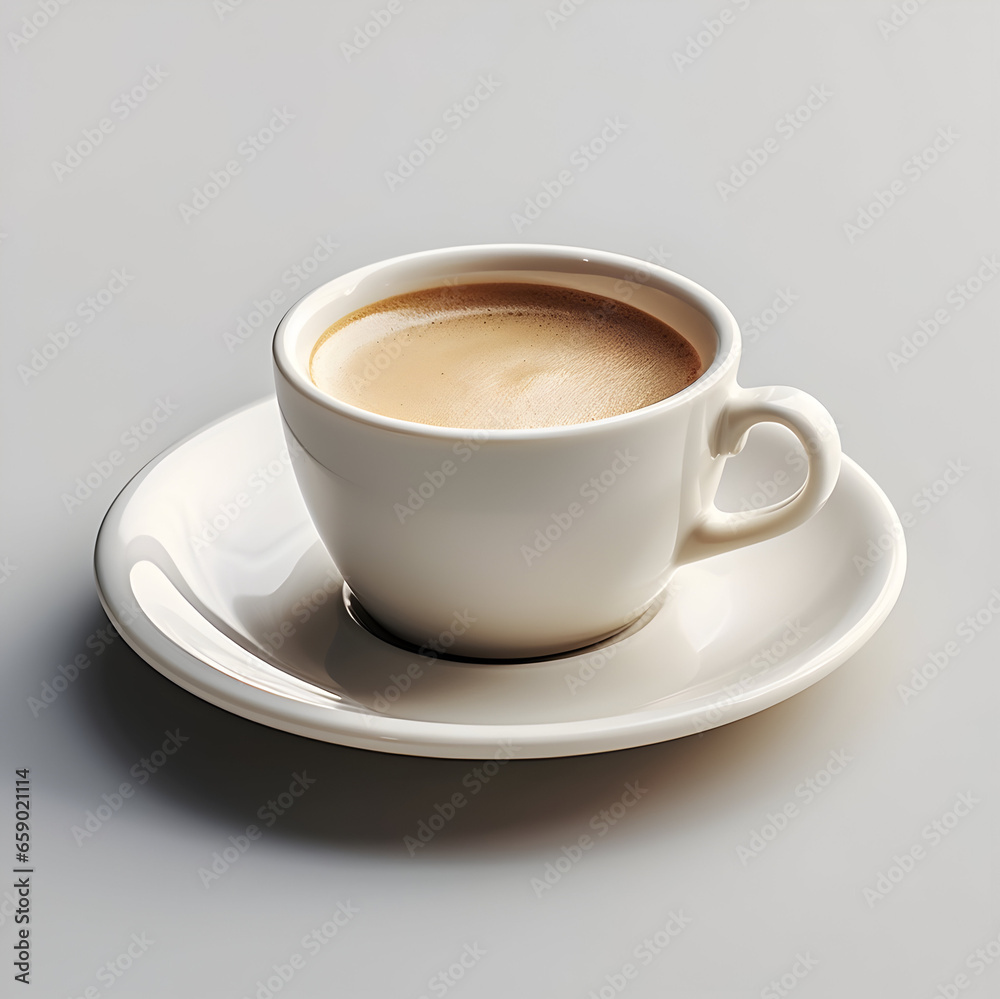 Cup of espresso coffee on grey background Cup of espresso coffee on grey background