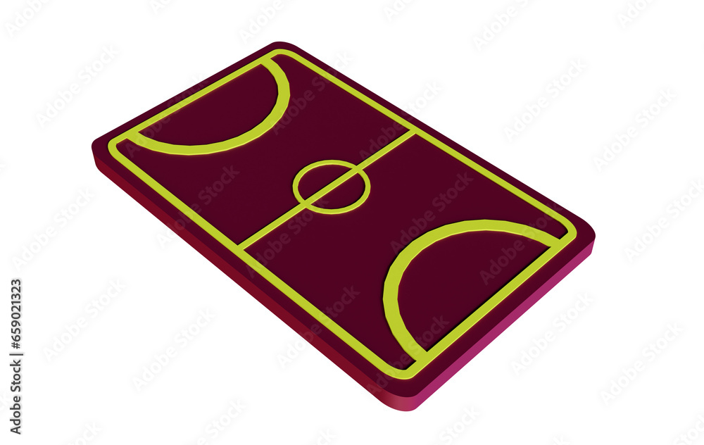Basketball court concept illustration top view and isometric Basketball court concept illustration top view and isometric