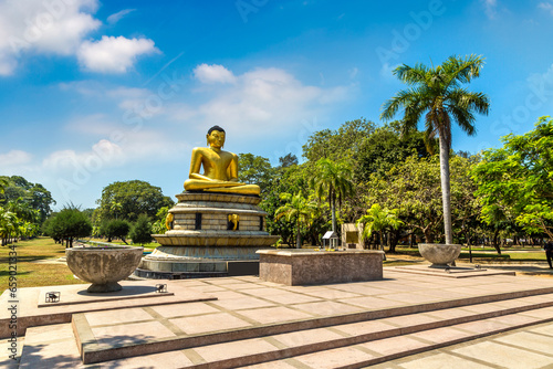 Giant seated Buddha  in Colombo