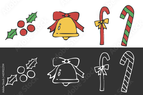 手描きのクリスマスモチーフ
