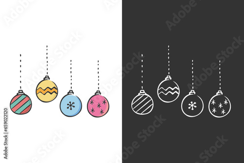 手描きのクリスマスのオーナメント