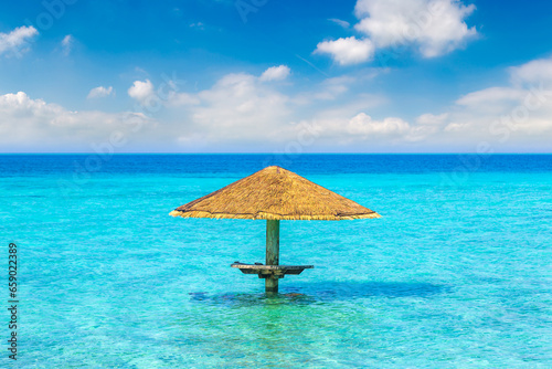 Parasol on a tropical beach