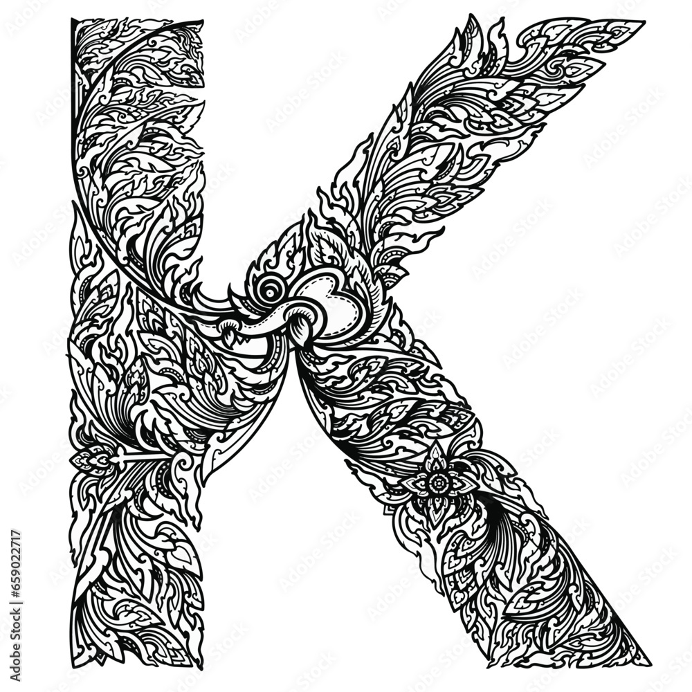 Obraz premium K capital letter