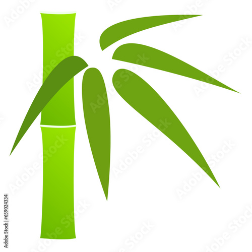 Vector icon of fresh green bamboo